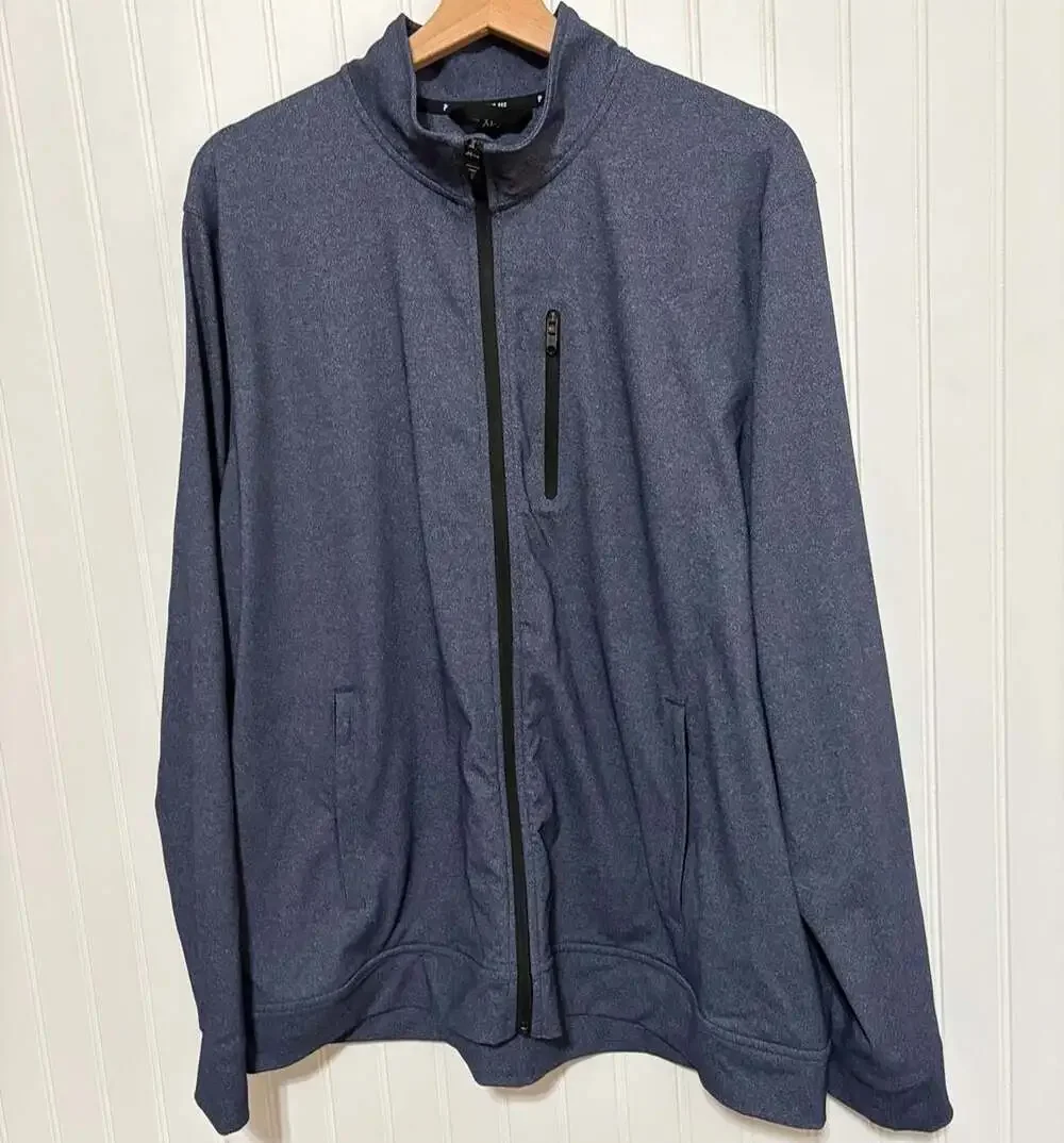 Public Rec All Day Every Day Full Zip Jacket Heather Blue XL